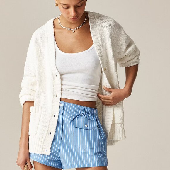 NWT J Crew Marina V-neck Cardigan White S - Picture 2 of 6